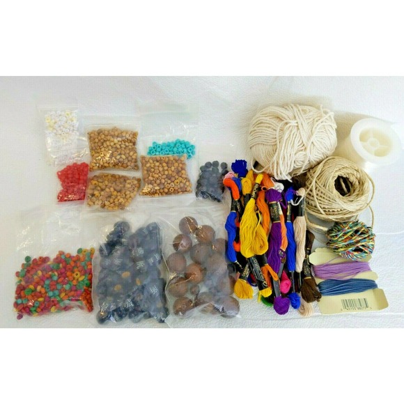 Unbranded Jewelry - Friendship Bracelet Wooden Beads Jewelry Crafts Embroidery Floss Thread